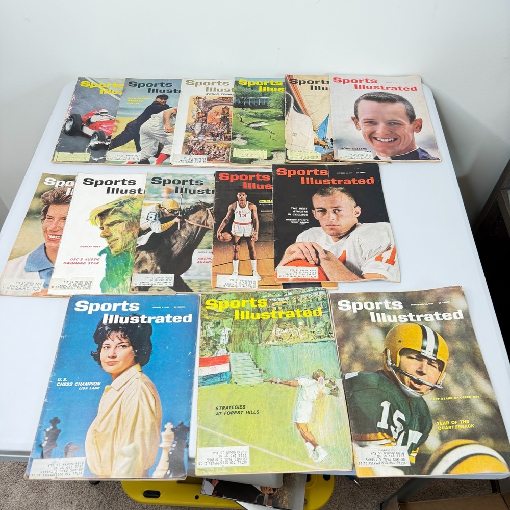 1961 Vintage Sports Illustrated Magazines - Lot of 14!